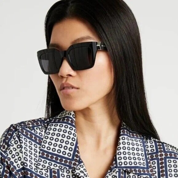 JIMMY CHOO MAIKA/S 807/IR Sunglasses Black Silver Frame Dark Gray Lens main image 7
